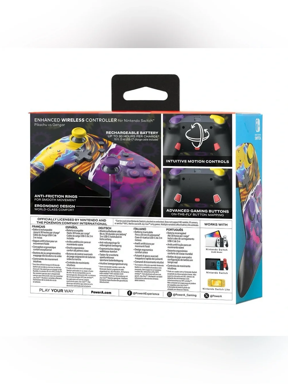 Pikachu Vs. Gengar Enhanced Wireless Controller-Nintendo Switch